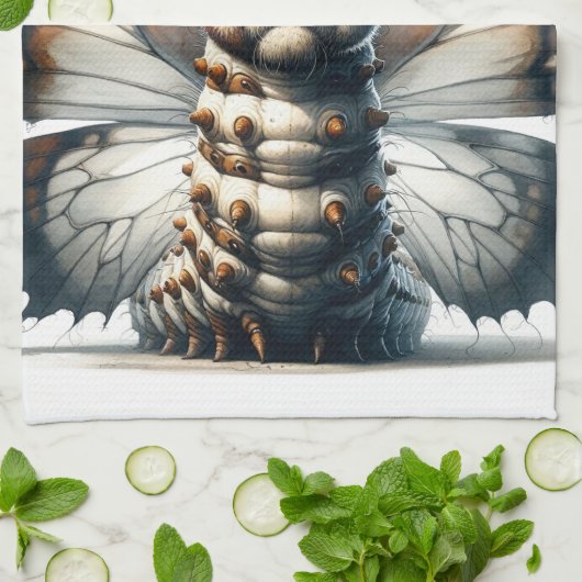 Steampunk Caterpillar Theedoek (Gevouwen)