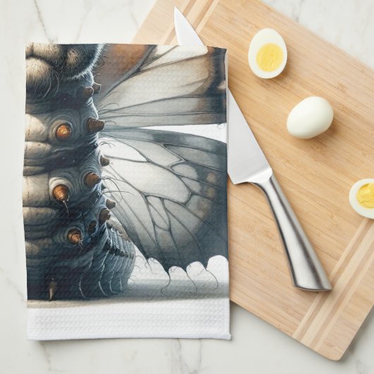 Steampunk Caterpillar Theedoek (Quarter Fold)