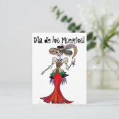 Steampunk Catrina / Dia de los Muertos Card Briefkaart (Staand voorkant)