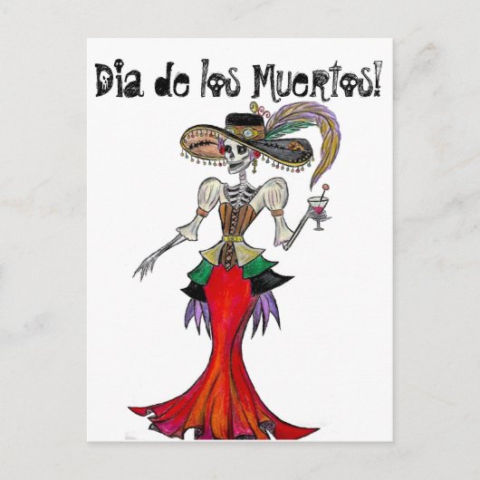 Steampunk Catrina / Dia de los Muertos Card Briefkaart (Voorkant)