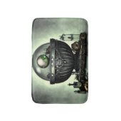 Steampunk  Cauldron en Magische Punten op Groen Badmat (Voorkant Verticaal)