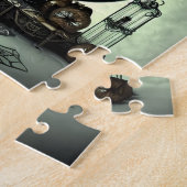 Steampunk Cauldron en Magische Punten op Groen Legpuzzel (Zijkant)
