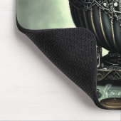 Steampunk Cauldron en Magische Punten op Groen Muismat (Hoek)