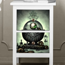 Steampunk  Cauldron en Magische Punten op Groen