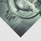 Steampunk Cauldron met Crystal Ball en Orbs Tissuepapier (Detail)