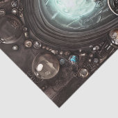 Steampunk Cauldron met Crystal Ball en Orbs Tissuepapier (Detail)