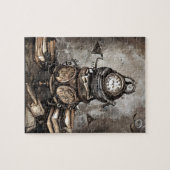  Steampunk Cauldron Spell Boeken en Klokken Legpuzzel (Horizontaal)