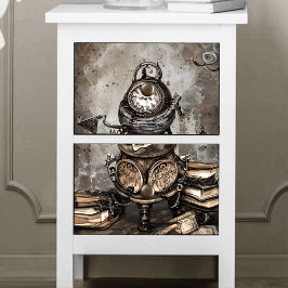  Steampunk Cauldron Spell Boeken en Klokken Tissuepapier