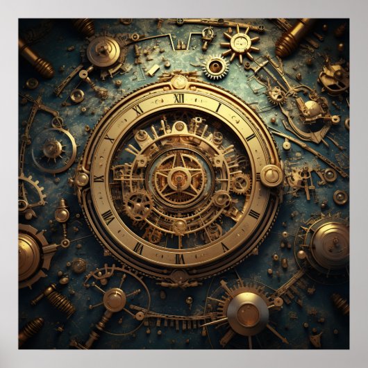 Steampunk Celestial Art Poster (Voorkant)