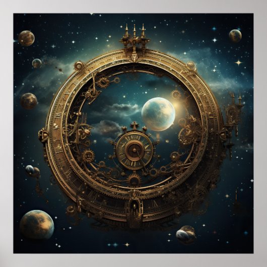Steampunk Celestial Art Poster (Voorkant)
