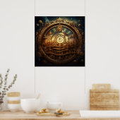 Steampunk Celestial Art Poster (Keuken)