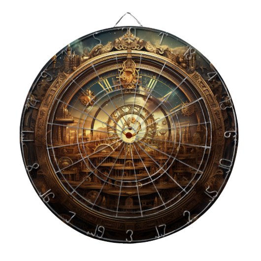 Steampunk Celestial Dartboard Dartbord (Voorkant)
