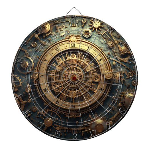 Steampunk Celestial Dartboard Dartbord (Voorkant)