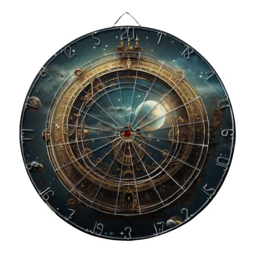 Steampunk Celestial Dartboard Dartbord (Voorkant)