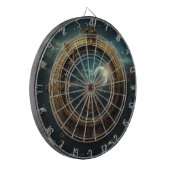 Steampunk Celestial Dartboard Dartbord (Voorkant Links)