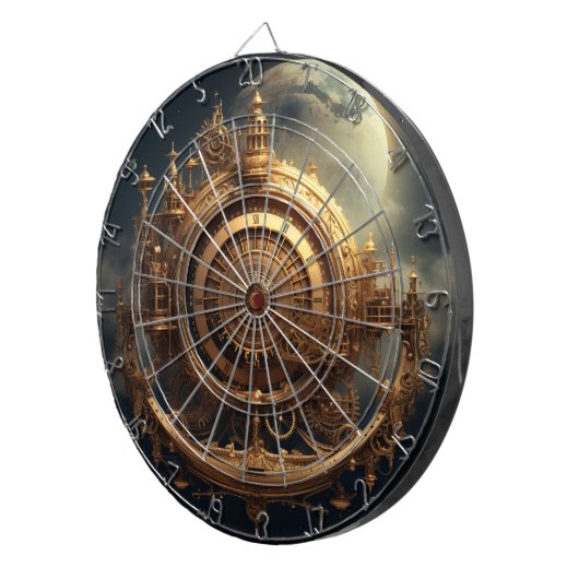 Steampunk Celestial Dartboard Dartbord (Voorkant Rechts)