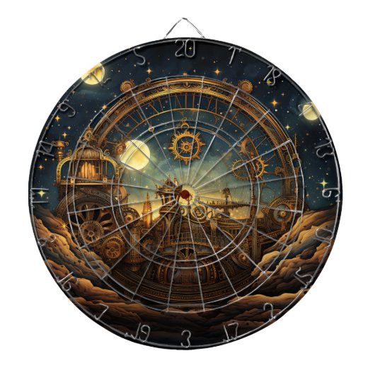 Steampunk Celestial Dartboard Dartbord (Voorkant)