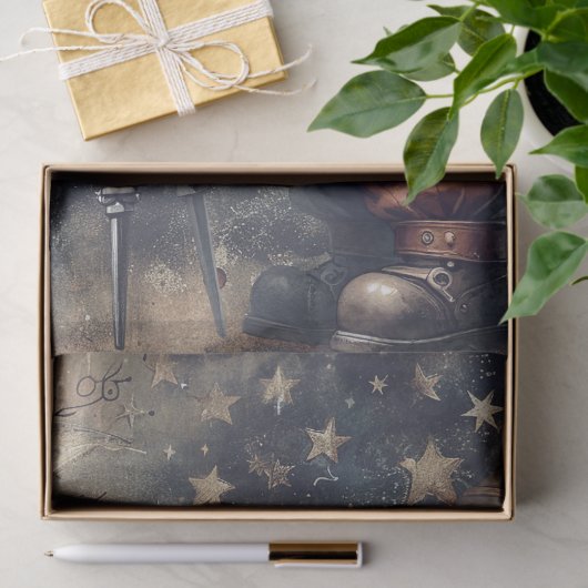 Steampunk Celestial Explorer Gnome Tissuepapier (Geschenk)