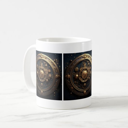 Steampunk Celestial Mok (Voorkant links)