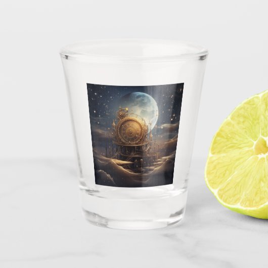 Steampunk Celestial Shot Glass Glas (Voorkant)