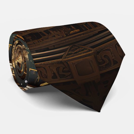 Steampunk Celestial Stropdas (Opgerold)