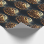 Steampunk Celestial Wrapping Paper Cadeaupapier (Hoek)