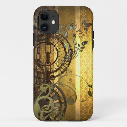 Steampunk Chains en Florals Case-Mate iPhone Case (Achterkant)