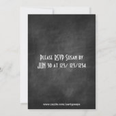 Steampunk Chalkboard Birthday Party Kaart (Achterkant)