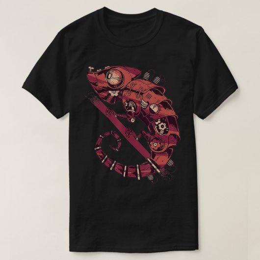 Steampunk chameleon  Gothic tees (Design voorkant)