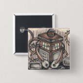 Steampunk Character Button (Voorkant /achterkant)