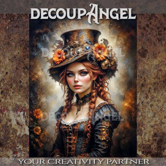 Steampunk Charm #2 Decoupage Tissuepapier