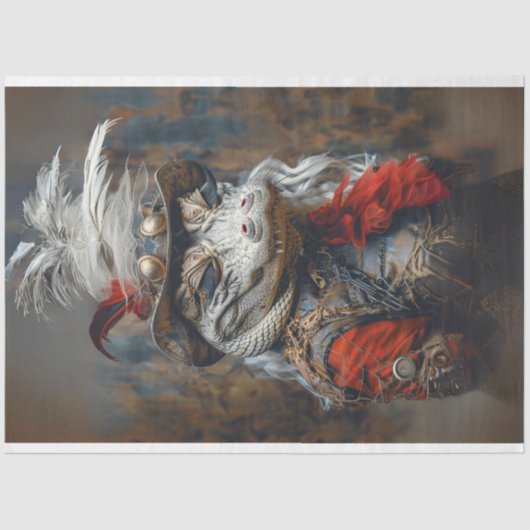 Steampunk Charmante Alligator Decoupage Tissuepapier (Voorkant)