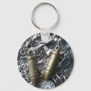 Steampunk charms sleutelhanger