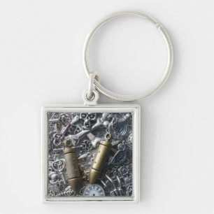 Steampunk charms sleutelhanger