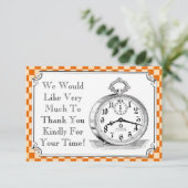 Steampunk Checkerboard Weddenschap Bedankt kaarten (Staand voorkant)