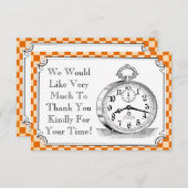 Steampunk Checkerboard Weddenschap Bedankt kaarten (Voorkant / Achterkant)