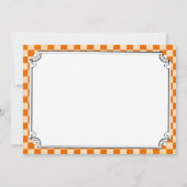 Steampunk Checkerboard Weddenschap Save the Date C (Achterkant)