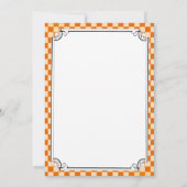 Steampunk Checkerboard Wedding Invitations Kaart (Achterkant)