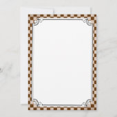 Steampunk Checkerboard Wedding Invitations Kaart (Achterkant)