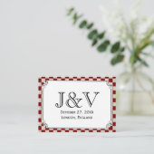 Steampunk Checkerboard Wedding Place-kaarten Plaatskaartje (Staand voorkant)