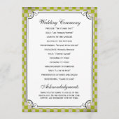 Steampunk Checkerboard Wedding Programs Programmakaart (Achterkant)