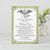 Steampunk Checkerboard Wedding Programs Programmakaart (Staand voorkant)