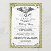 Steampunk Checkerboard Wedding Programs Programmakaart (Voorkant)
