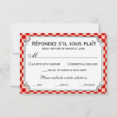 Steampunk Checkerboard Wedding RSVP-kaarten RSVP Kaartje (Voorkant)