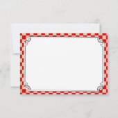 Steampunk Checkerboard Wedding RSVP-kaarten RSVP Kaartje (Achterkant)