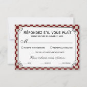 Steampunk Checkerboard Wedding RSVP-kaarten RSVP Kaartje (Voorkant)