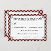 Steampunk Checkerboard Wedding RSVP-kaarten RSVP Kaartje (Voorkant / Achterkant)