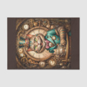 Steampunk Cheshire Cat - Alice in het Wonderland Tissuepapier (Voorkant)