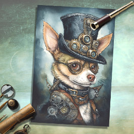Steampunk Chihuahua 1 Decoupage Papier
