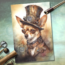 Steampunk Chihuahua 2 Decoupage Papier